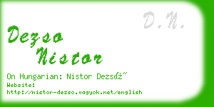 dezso nistor business card